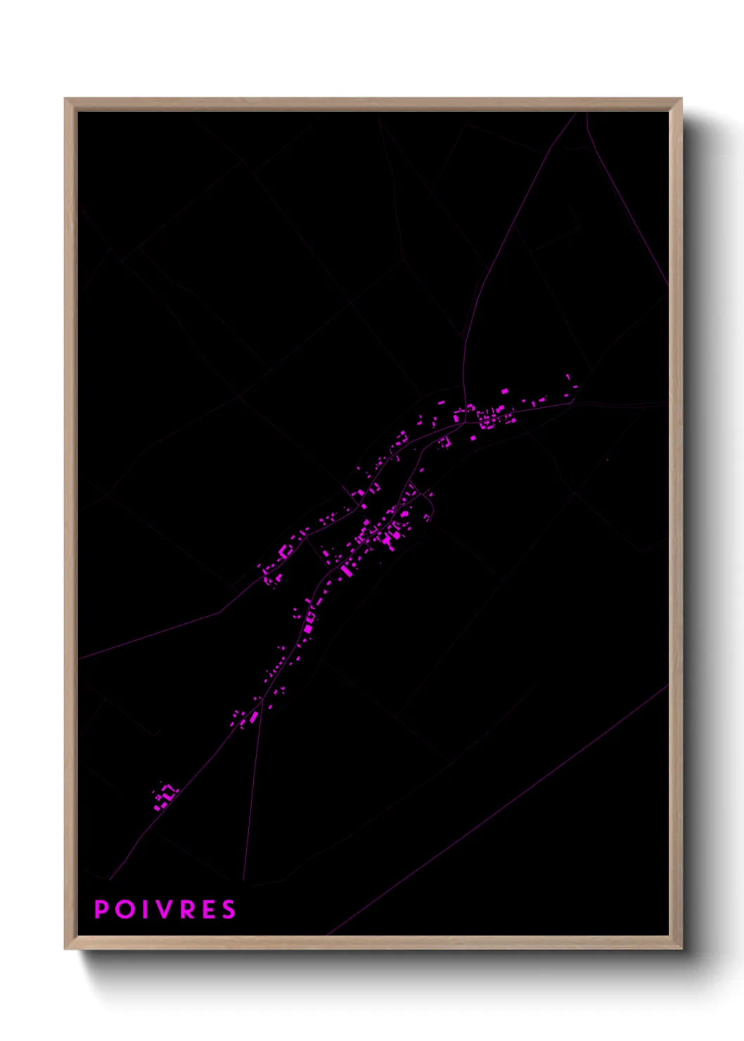 Une affiche de carte sur Poivres