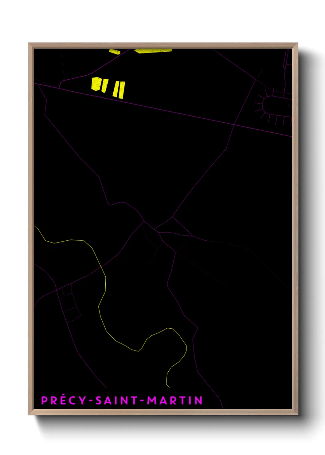 Un poster cartePrécy-Saint-Martin