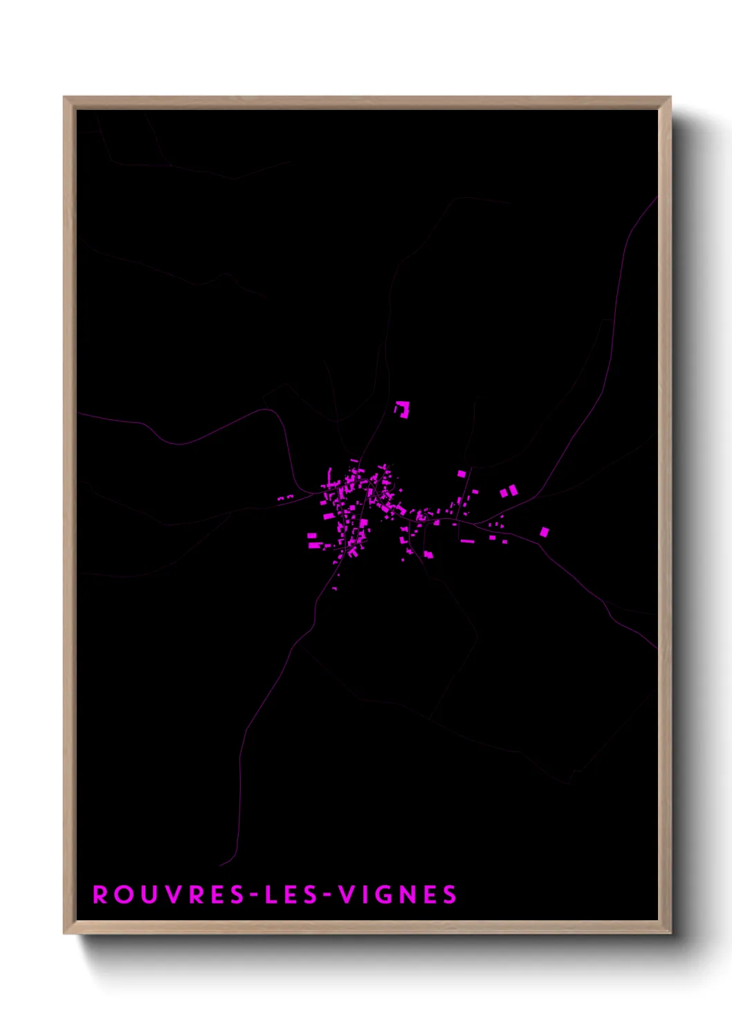 Une affiche de carte sur Rouvres-les-Vignes