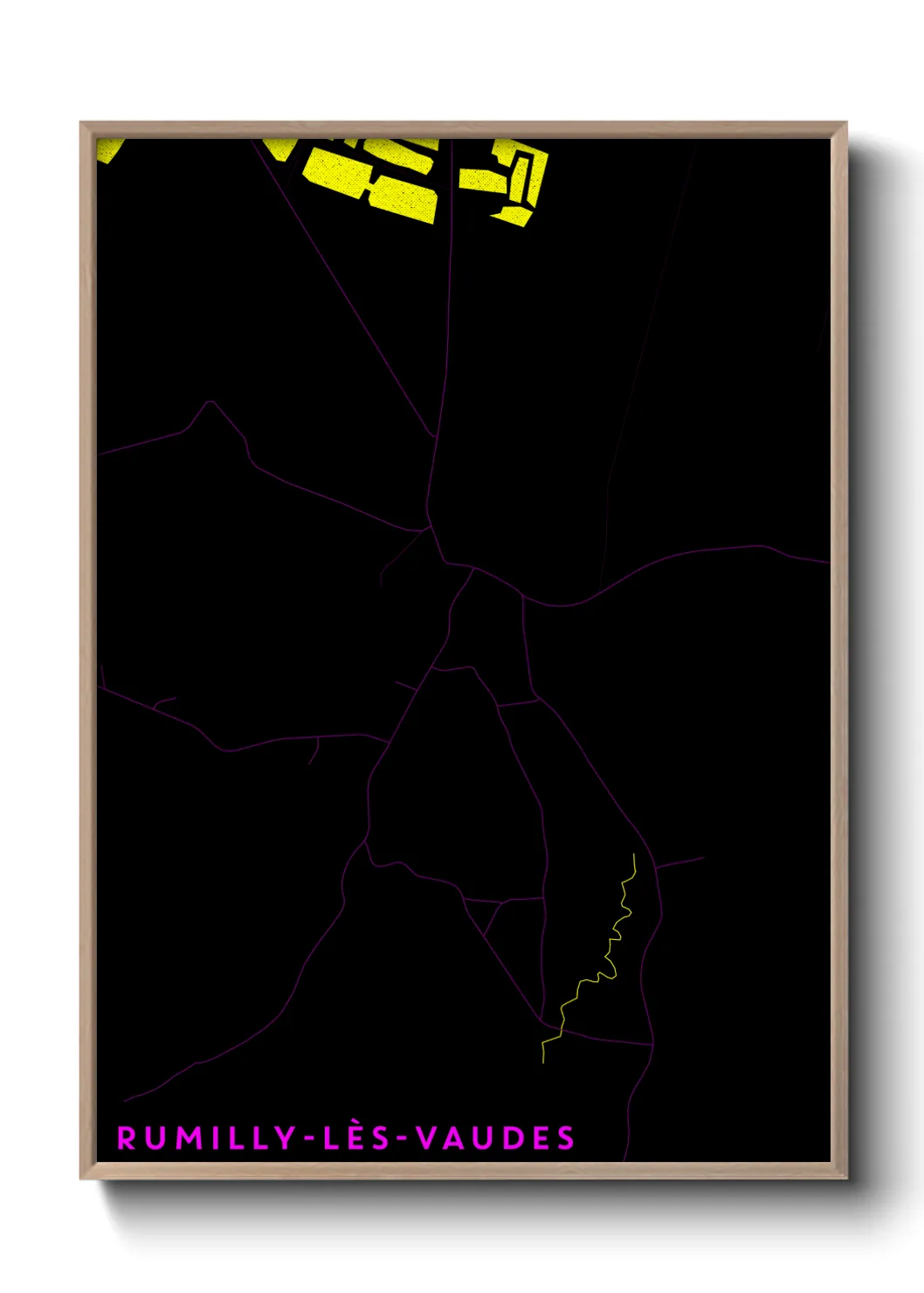 Une affiche de carte sur Rumilly-lès-Vaudes