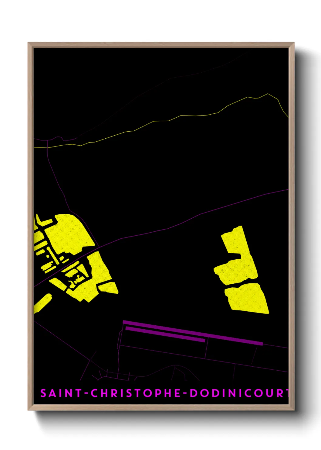 Une affiche de carte sur Saint-Christophe-Dodinicourt