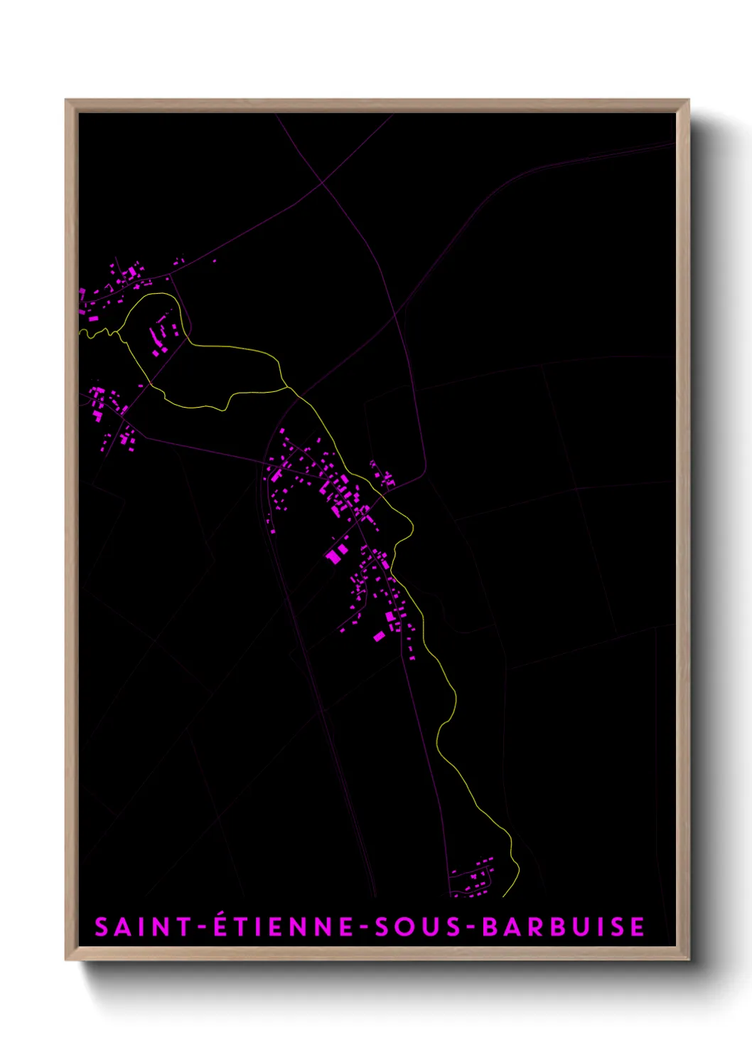 Une affiche de carte sur Saint-Étienne-sous-Barbuise