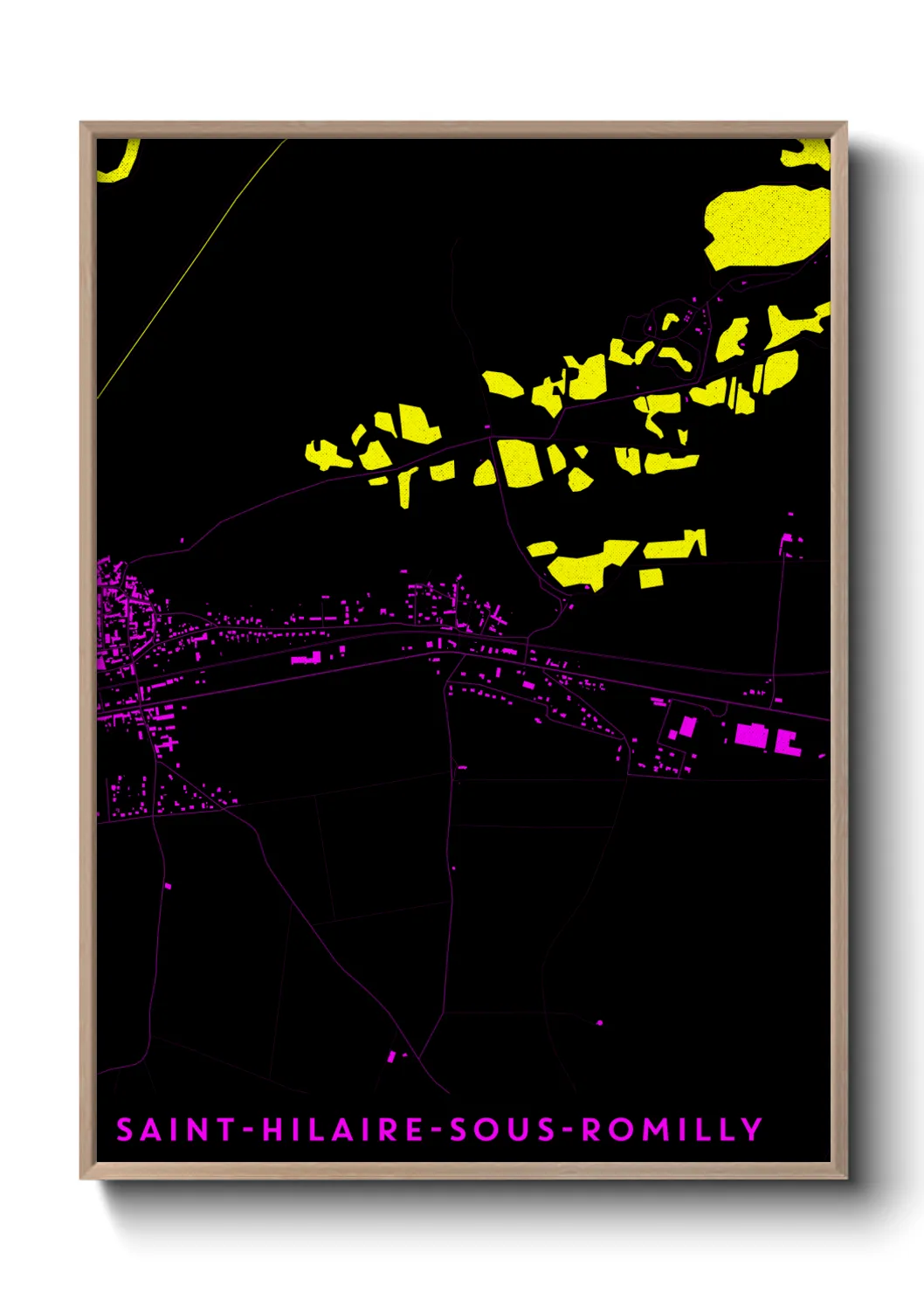 Une affiche de carte sur Saint-Hilaire-sous-Romilly