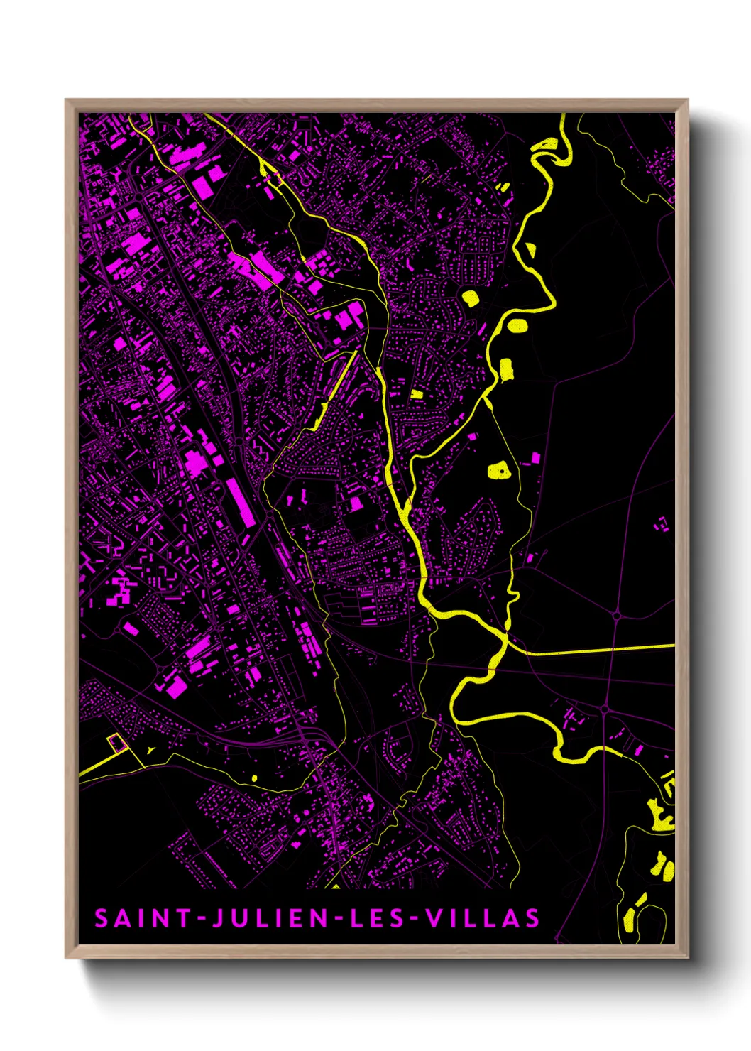 Une affiche de carte sur Saint-Julien-les-Villas