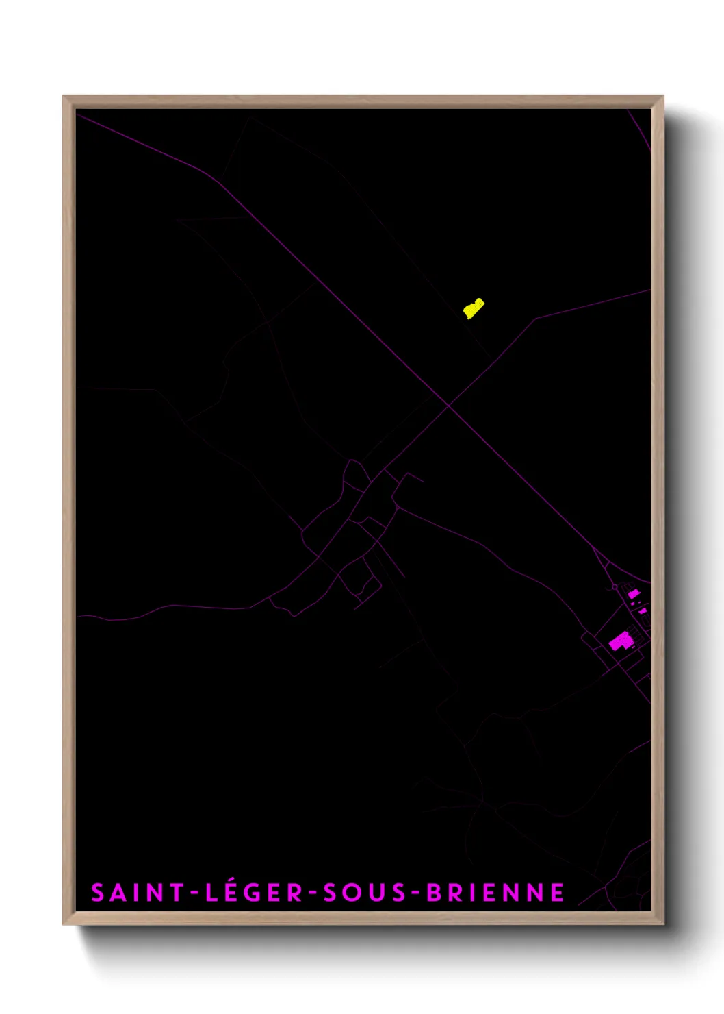 Une affiche de carte sur Saint-Léger-sous-Brienne