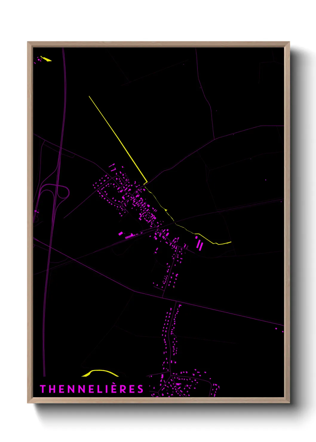 Une affiche de carte sur Thennelières