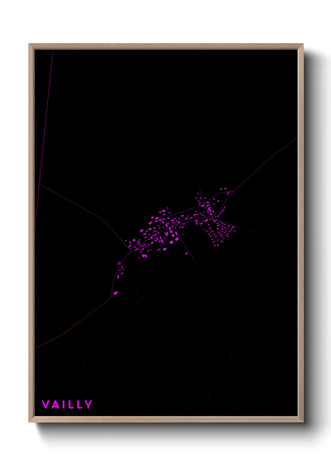 Une affiche de carte sur Vailly