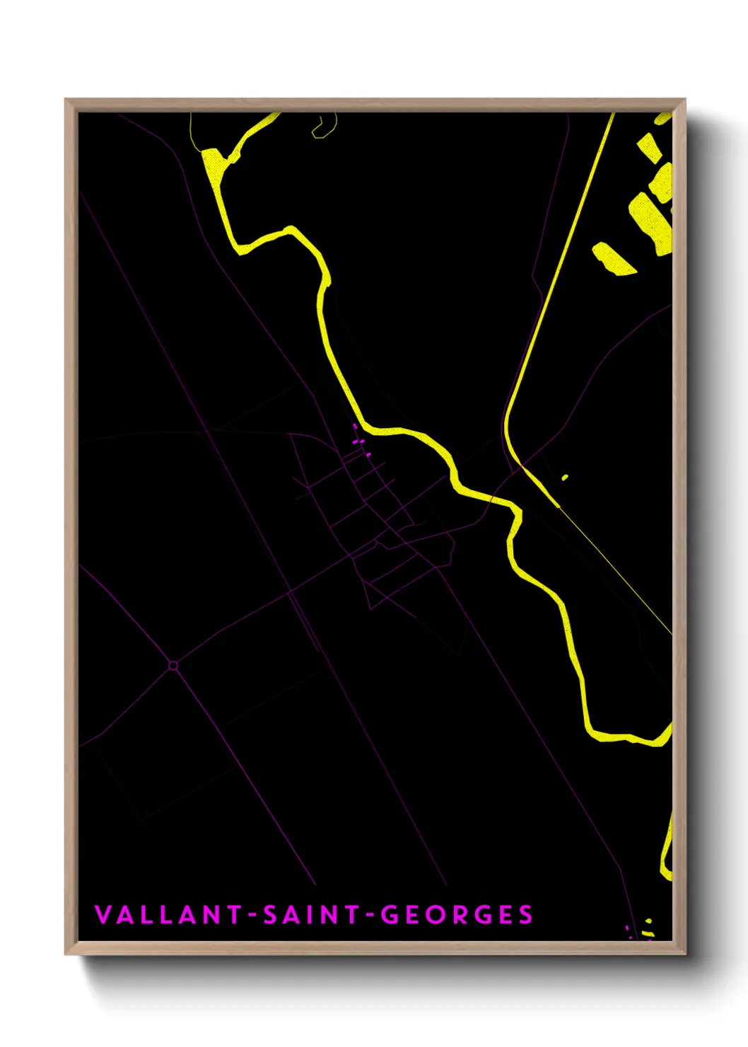 Une affiche de carte sur Vallant-Saint-Georges