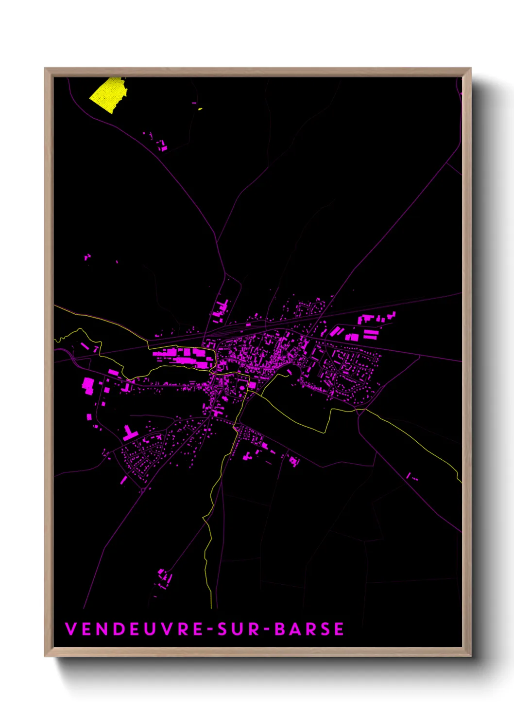 Une affiche de carte sur Vendeuvre-sur-Barse