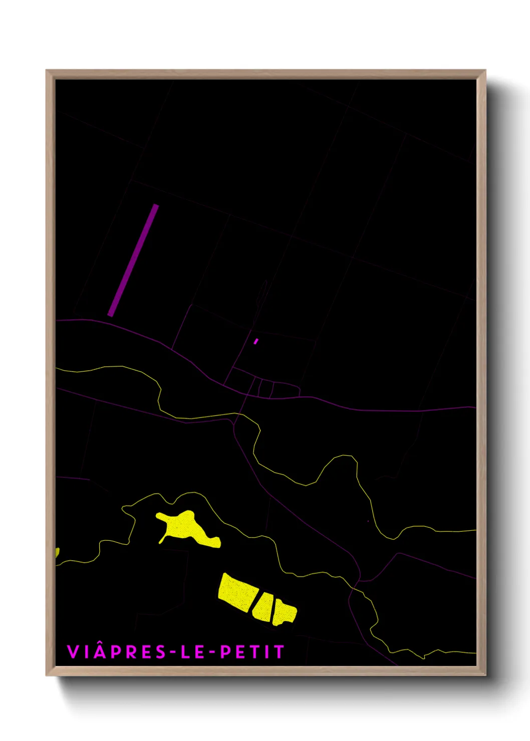 Une affiche de carte sur Viâpres-le-Petit