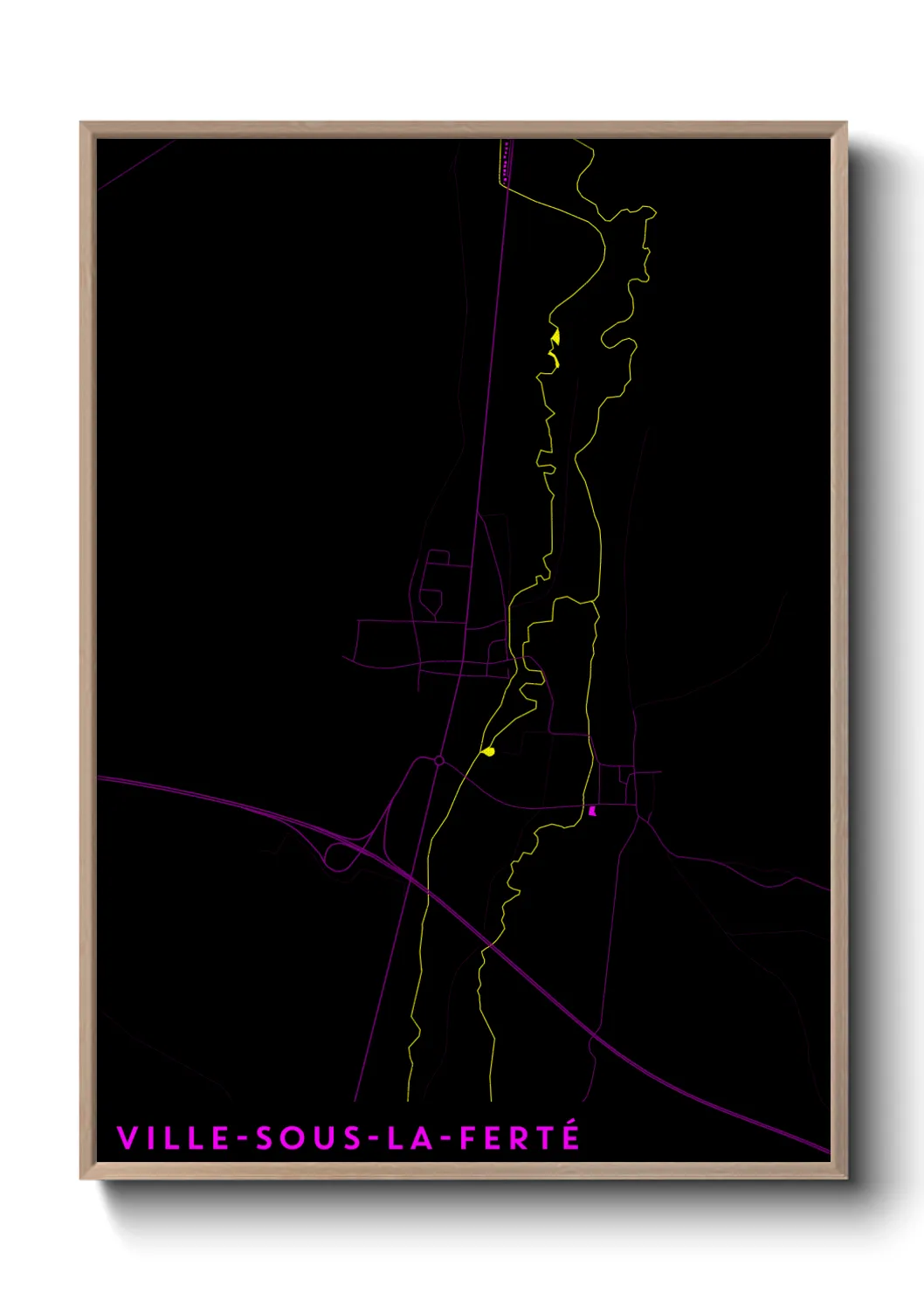 Une affiche de carte sur Ville-sous-la-Ferté