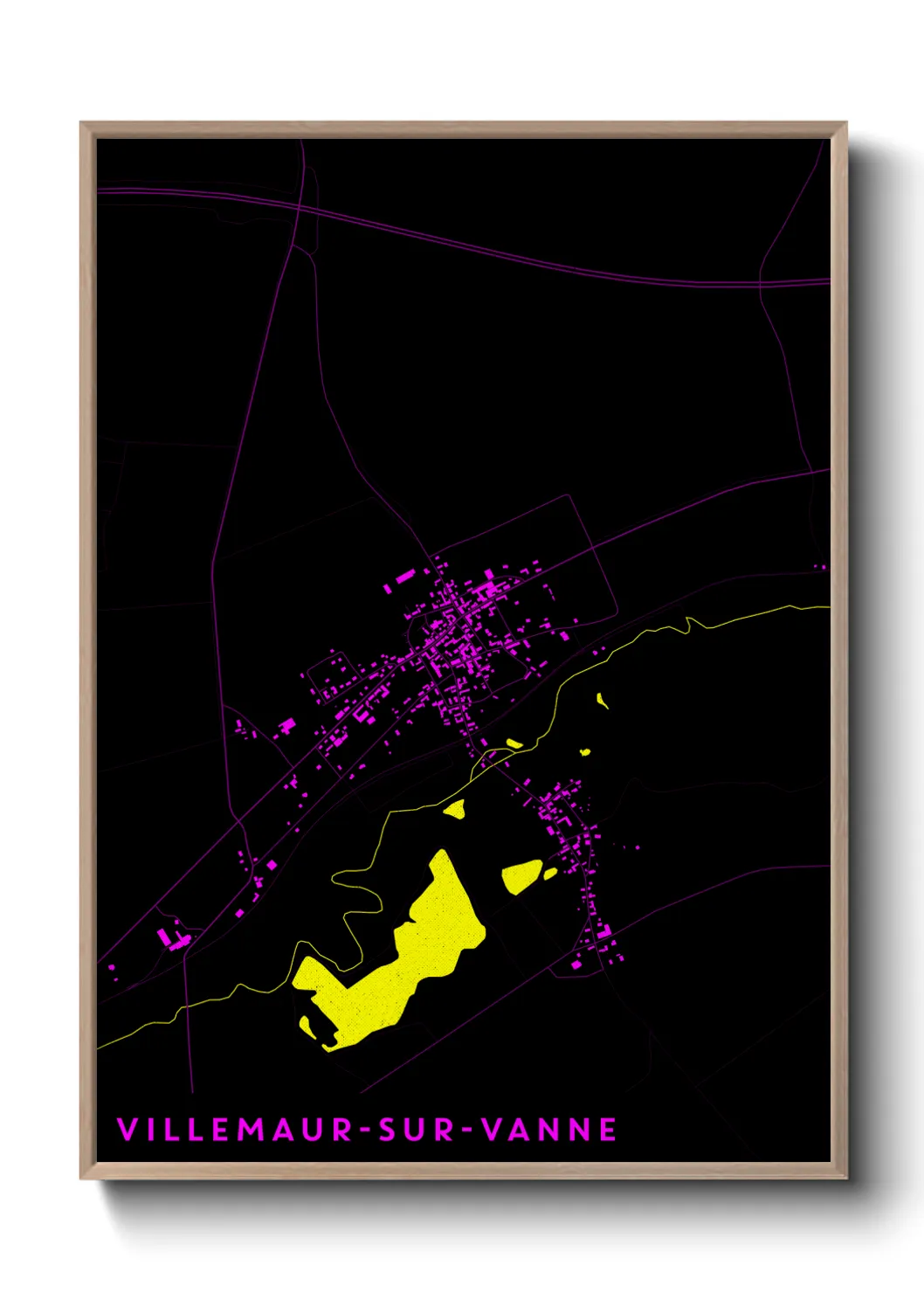 Une affiche de carte sur Villemaur-sur-Vanne