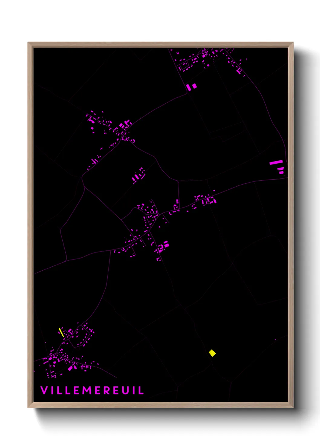 Une affiche de carte sur Villemereuil