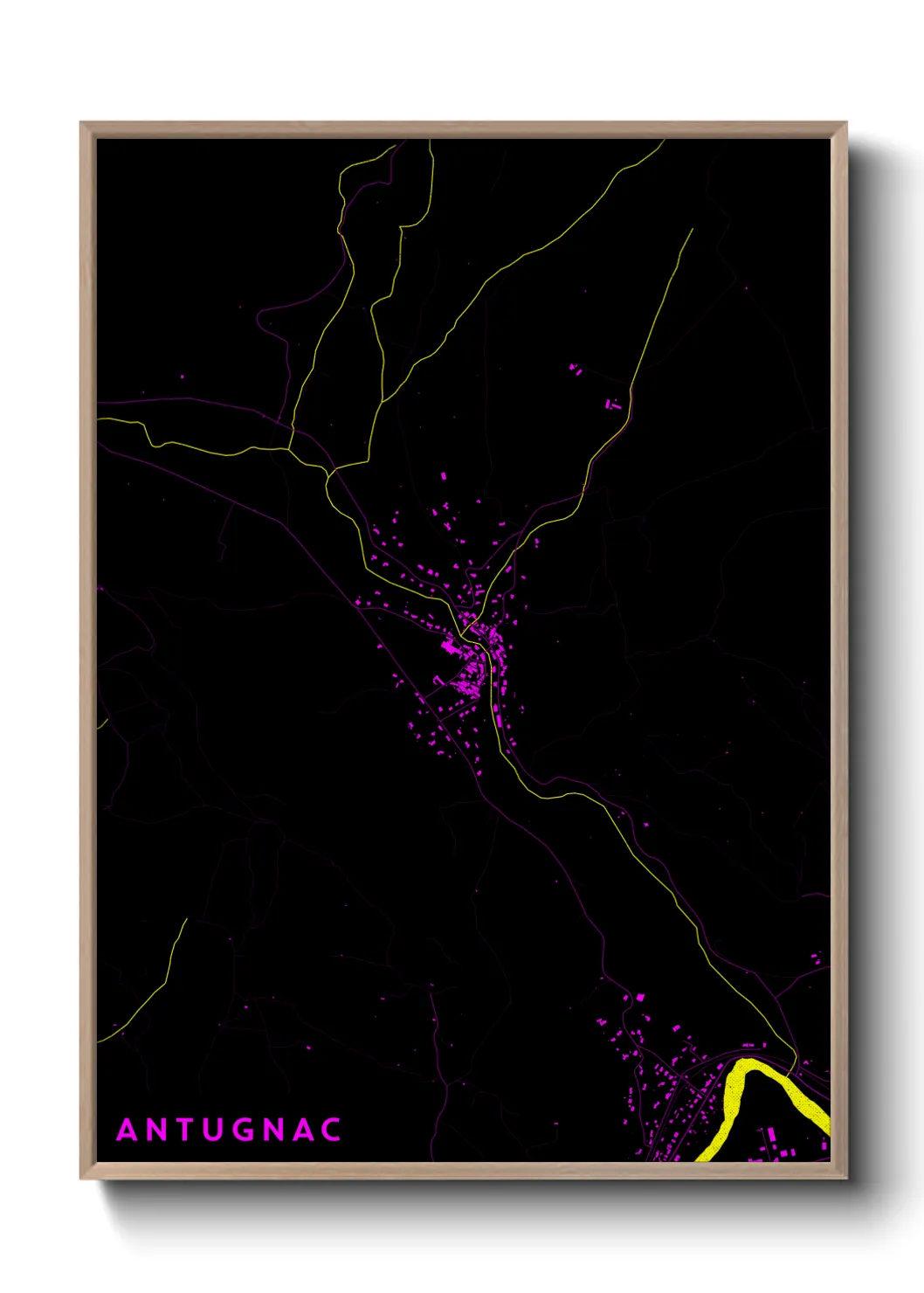 Une affiche de carte sur Antugnac