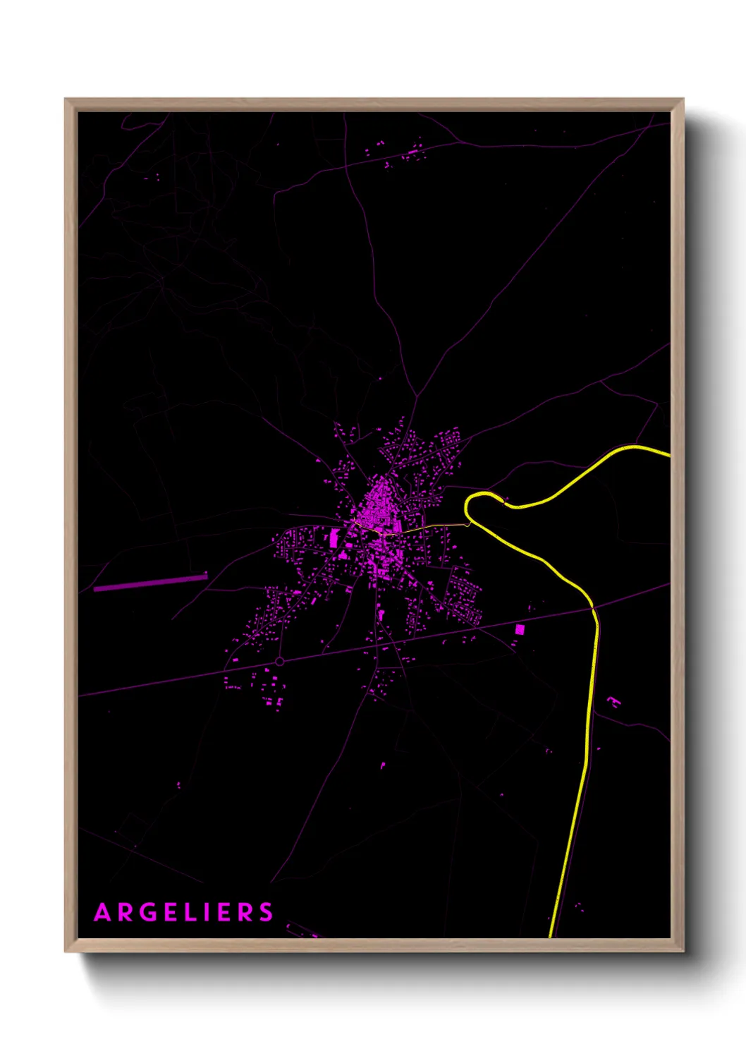 Une affiche de carte sur Argeliers