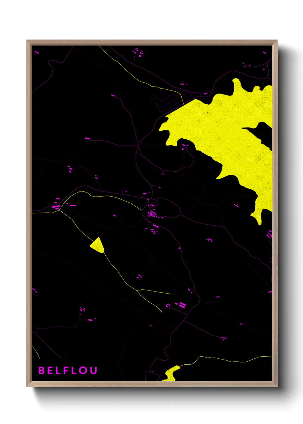 Une affiche de carte sur Belflou