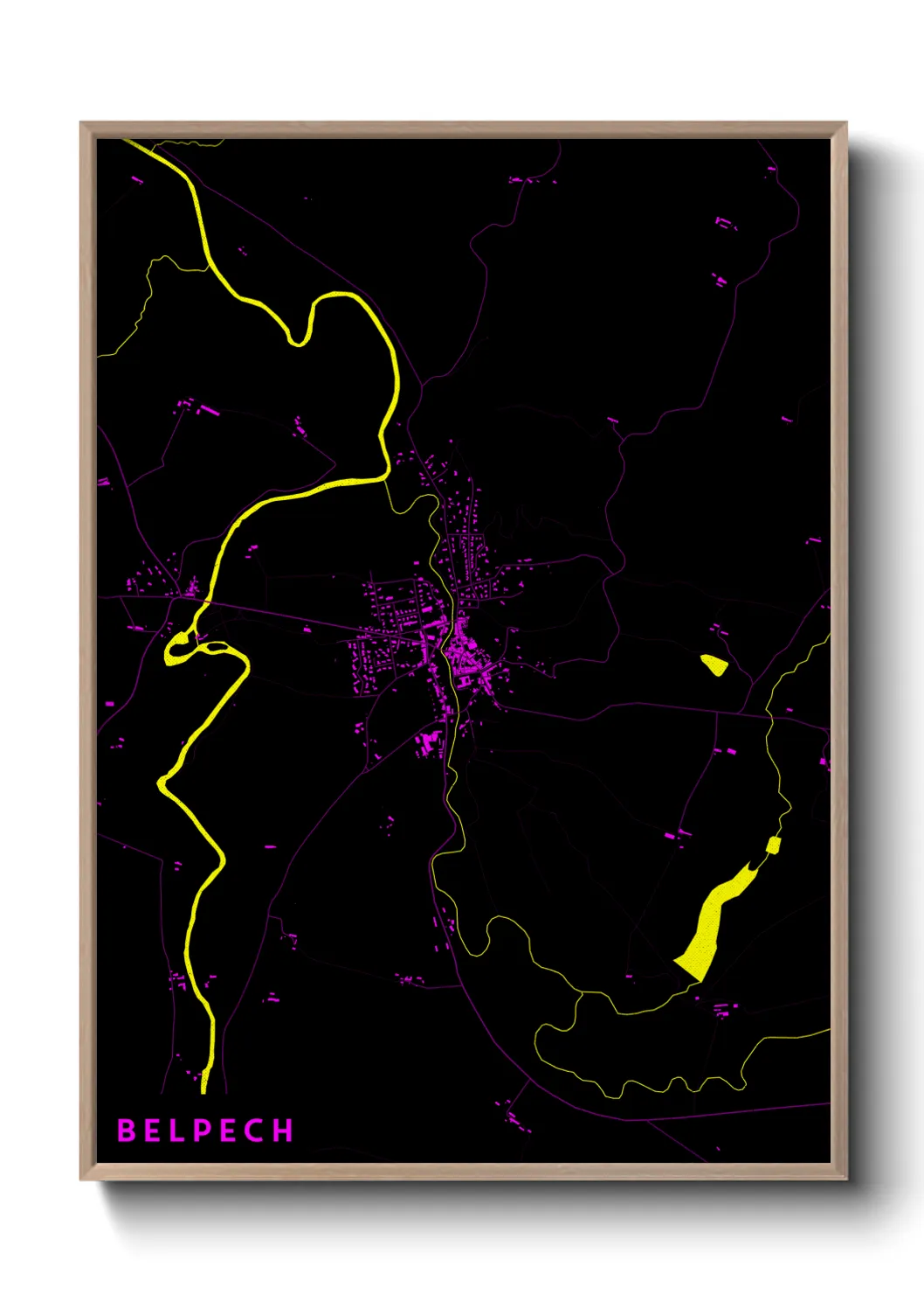 Une affiche de carte sur Belpech