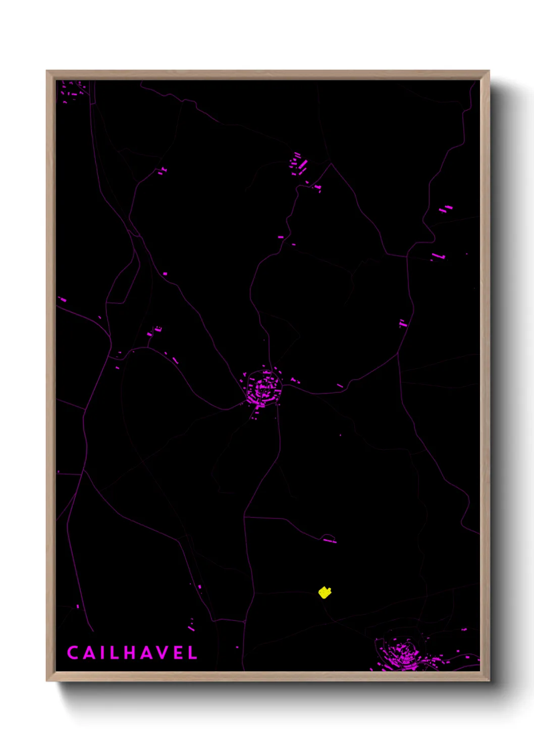 Une affiche de carte sur Cailhavel