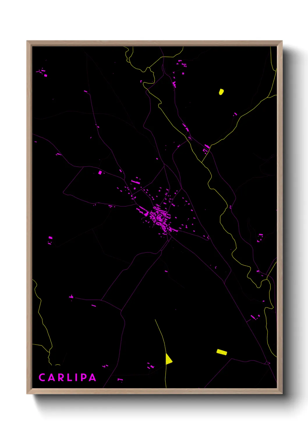 Une affiche de carte sur Carlipa
