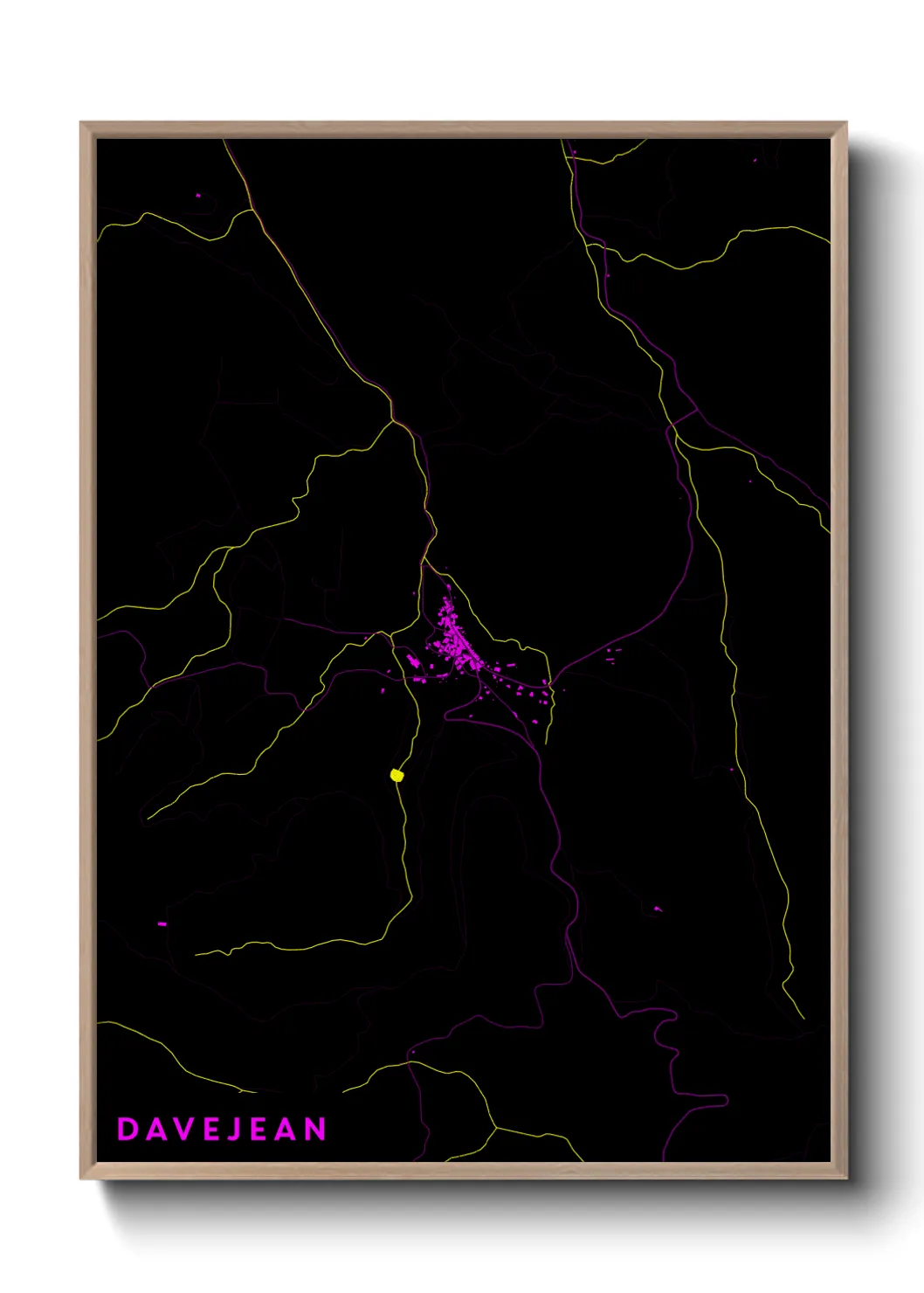 Une affiche de carte sur Davejean