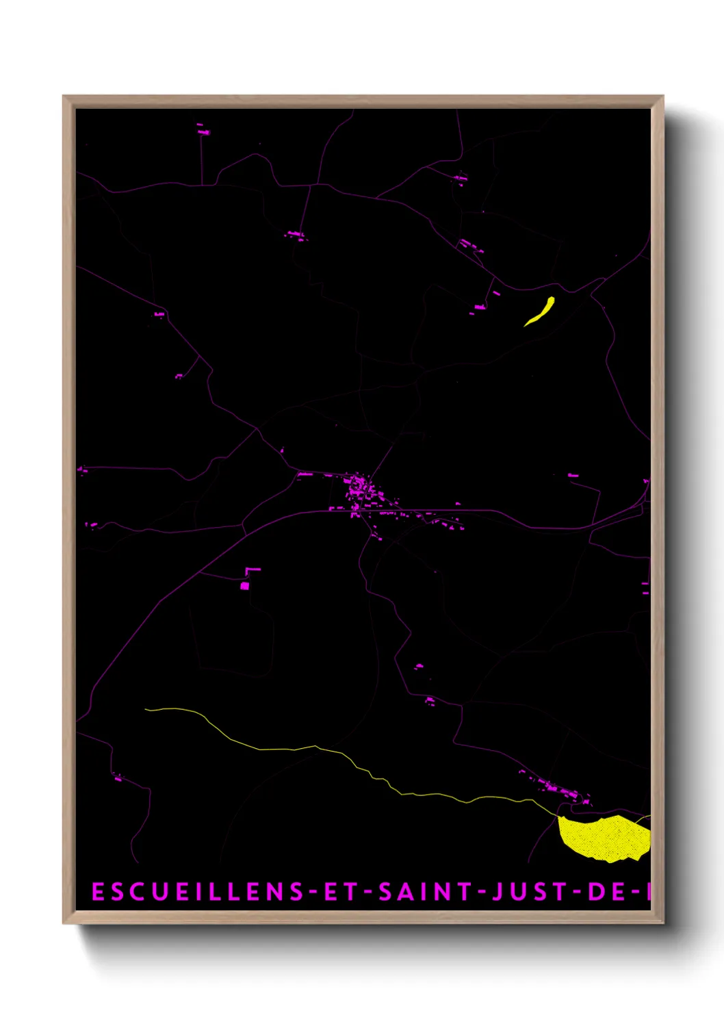 Un poster carteEscueillens-et-Saint-Just-de-Bélengard