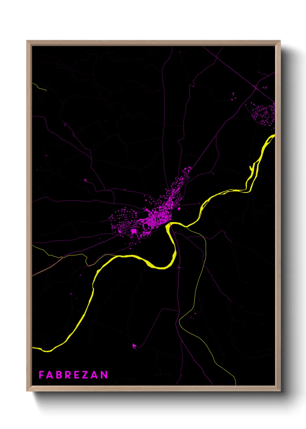 Une affiche de carte sur Fabrezan