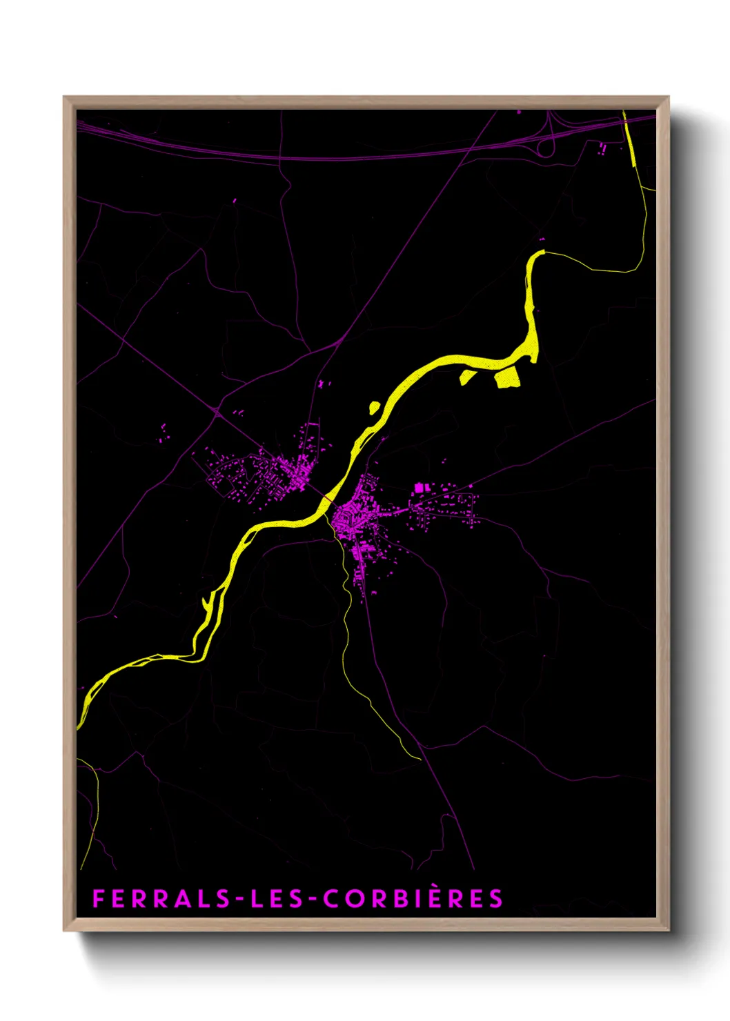 Une affiche de carte sur Ferrals-les-Corbières