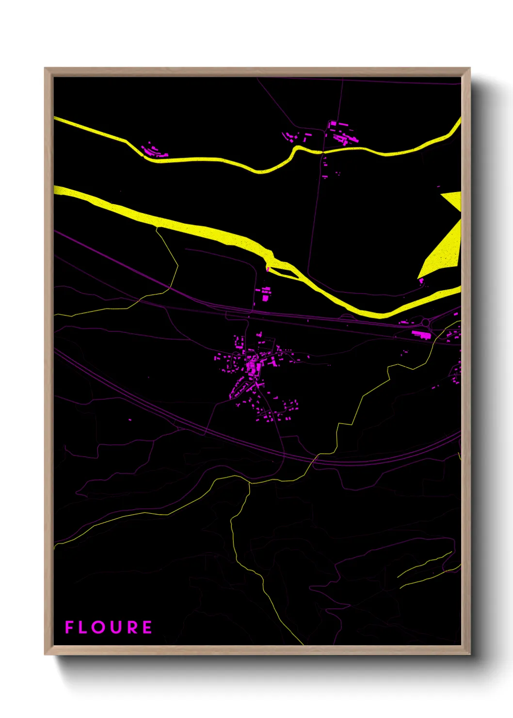 Une affiche de carte sur Floure