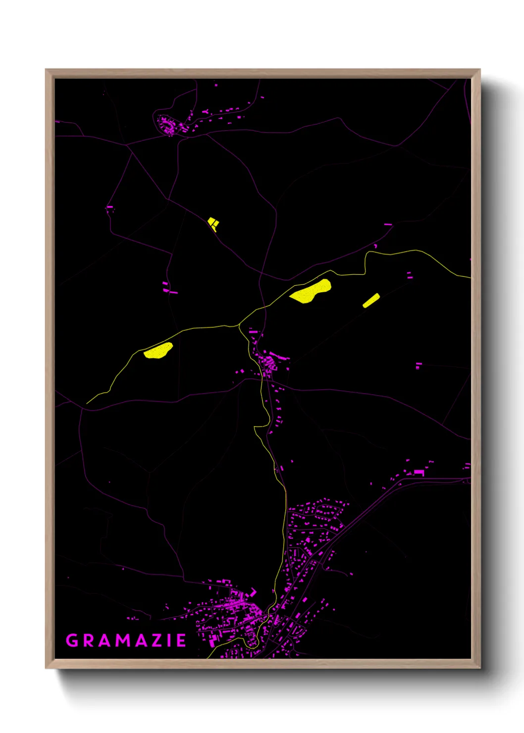 Une affiche de carte sur Gramazie