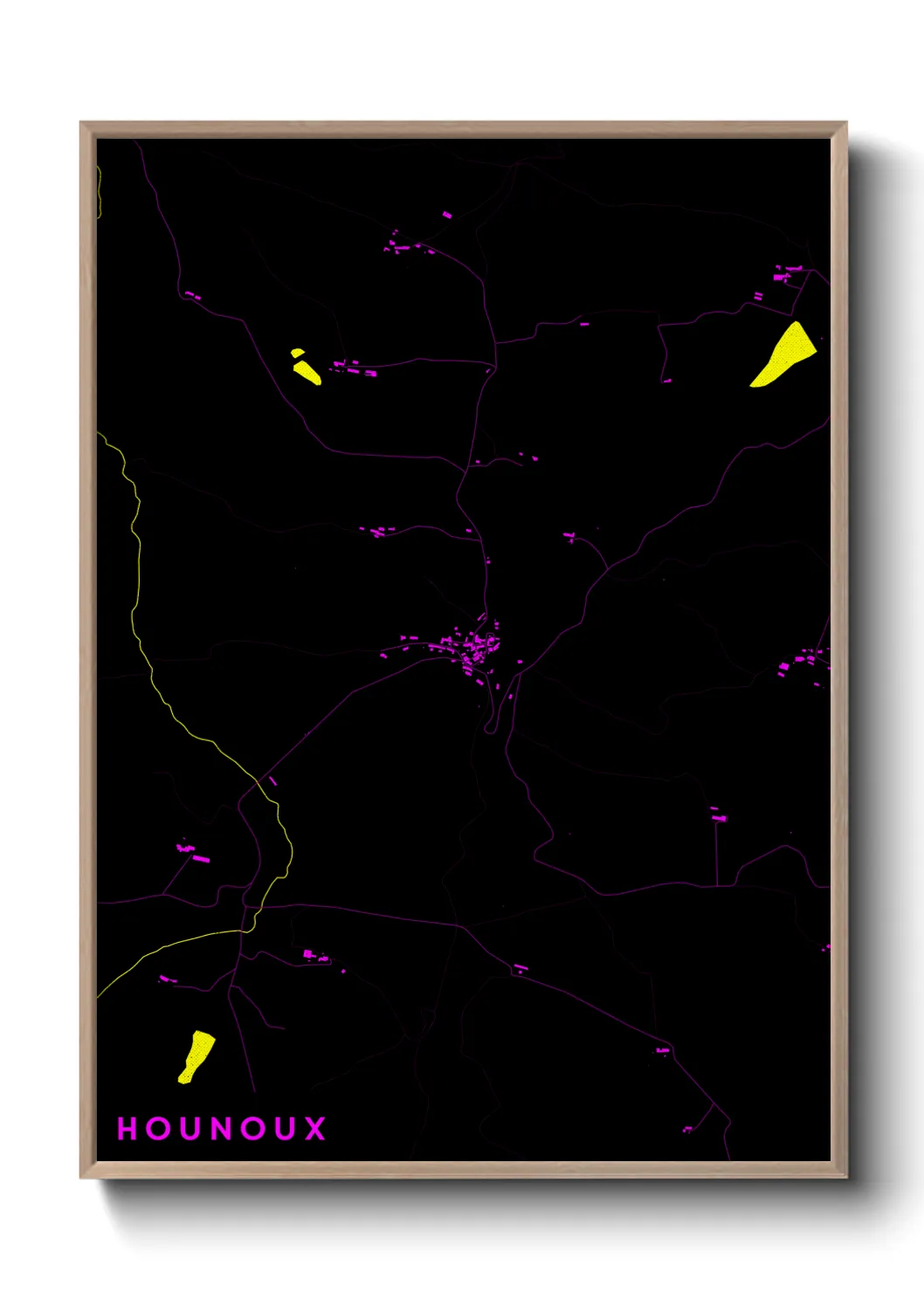 Une affiche de carte sur Hounoux