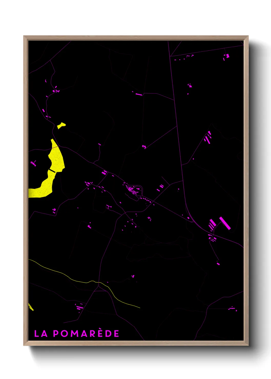 Une affiche de carte sur La Pomarède