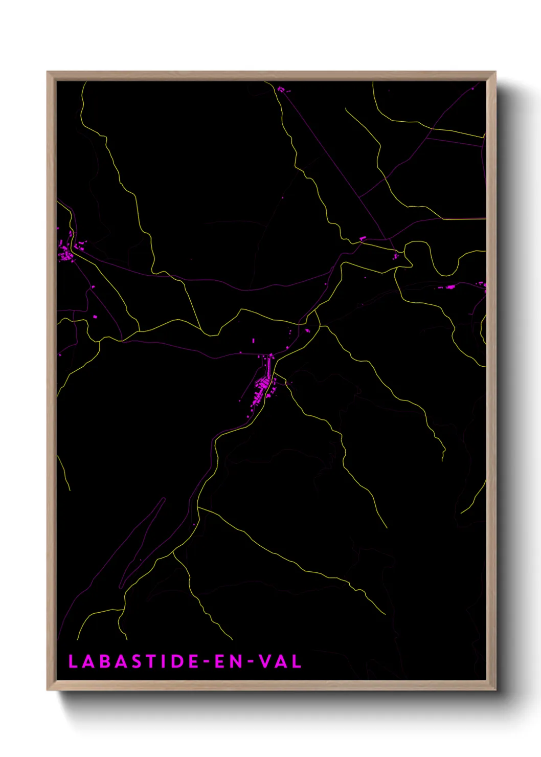 Une affiche de carte sur Labastide-en-Val