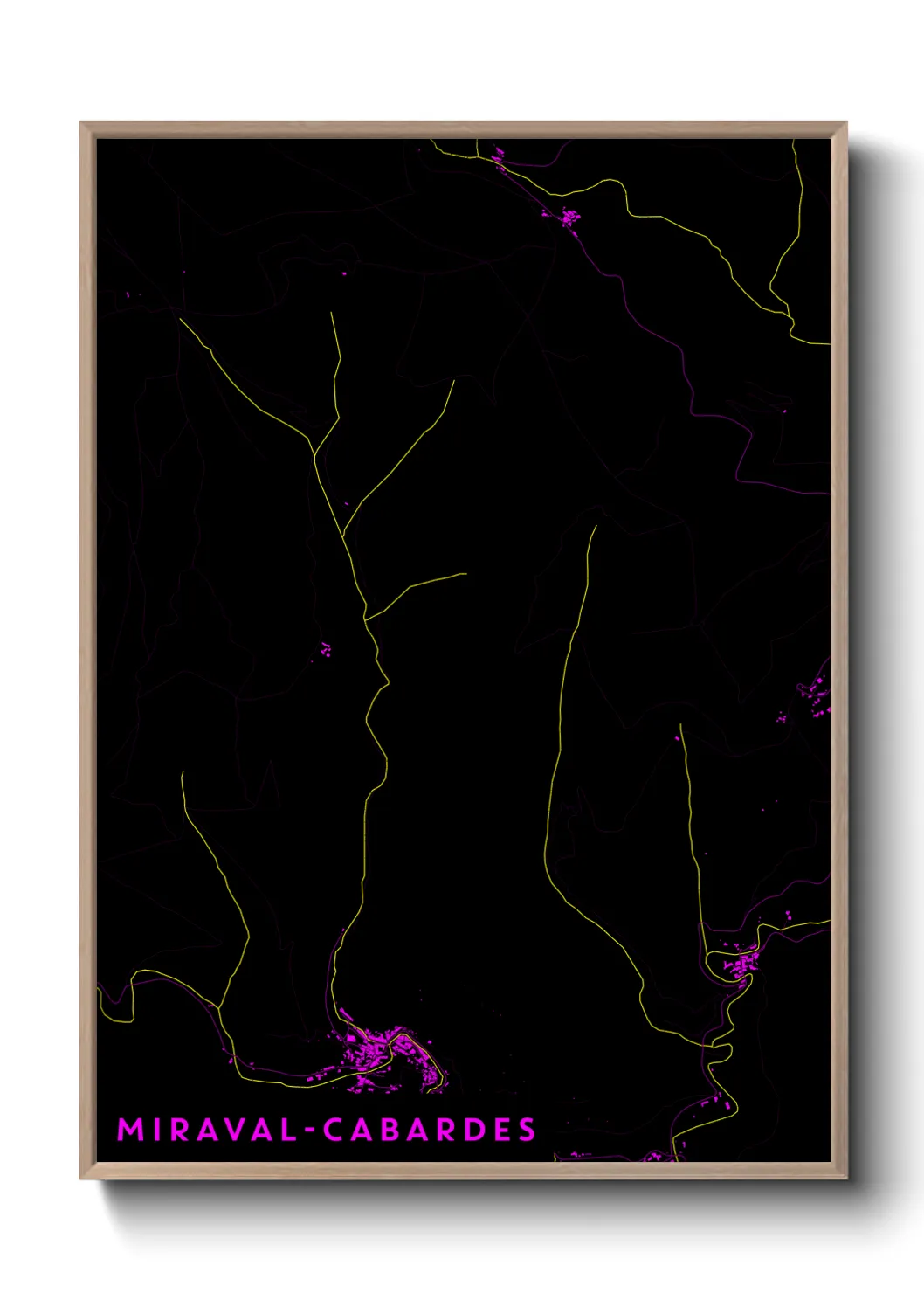 Une affiche de carte sur Miraval-Cabardes