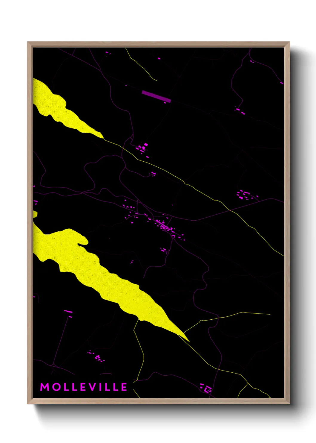 Une affiche de carte sur Molleville