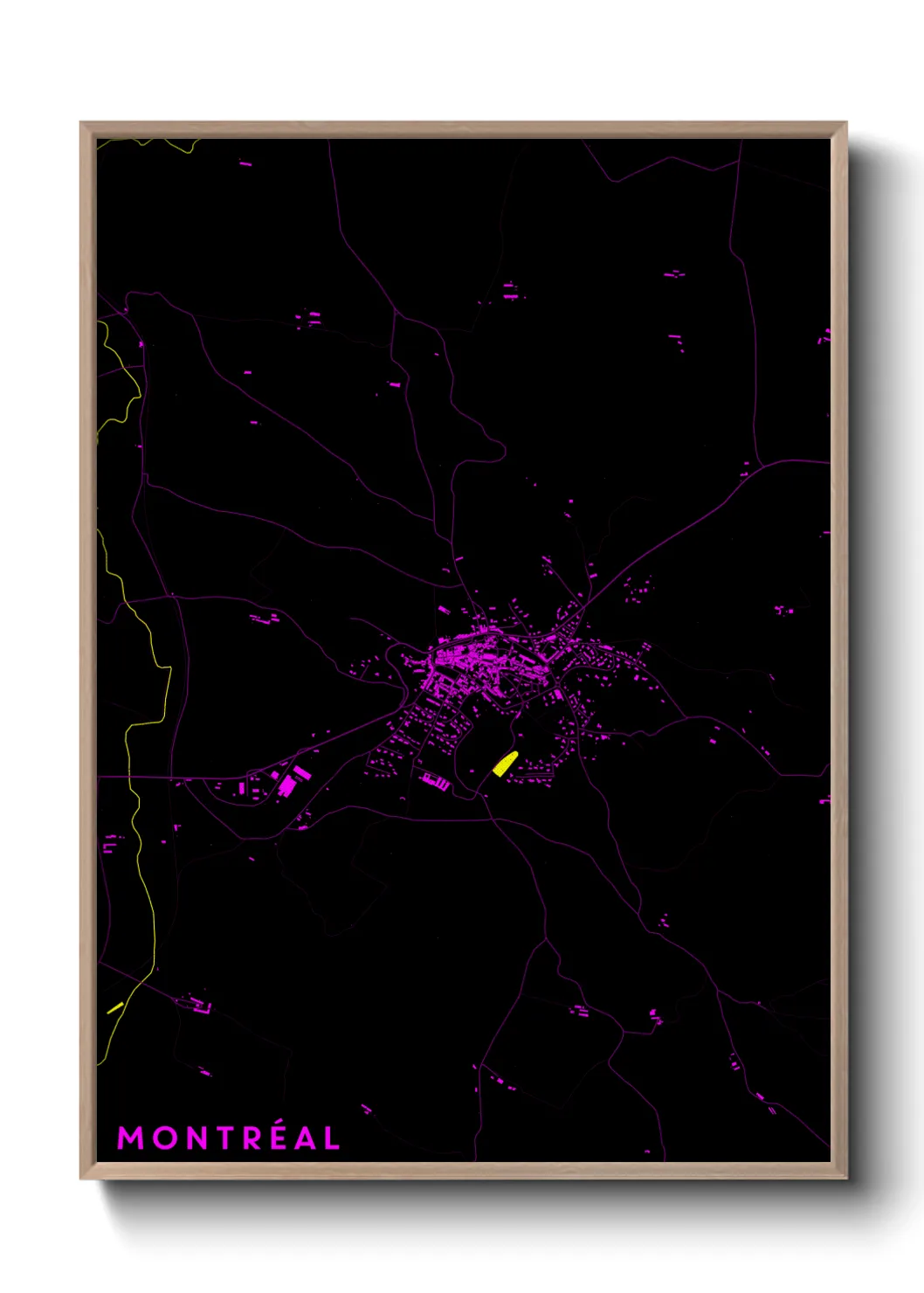 Une affiche de carte sur Montréal