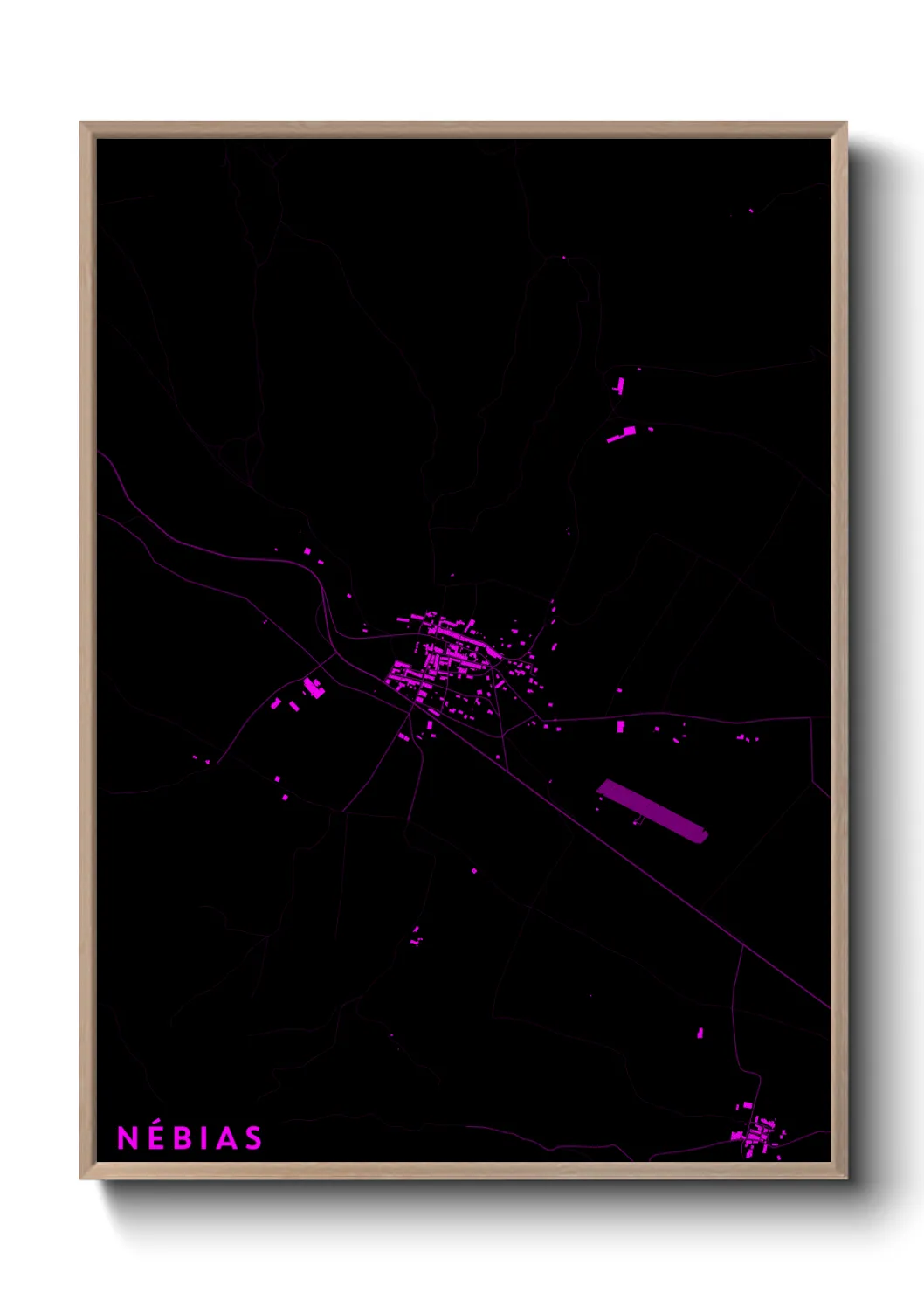 Une affiche de carte sur Nébias