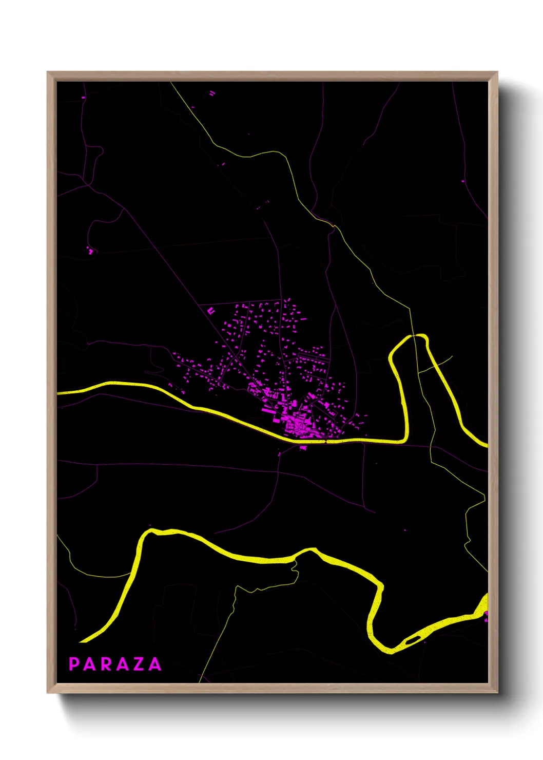 Une affiche de carte sur Paraza