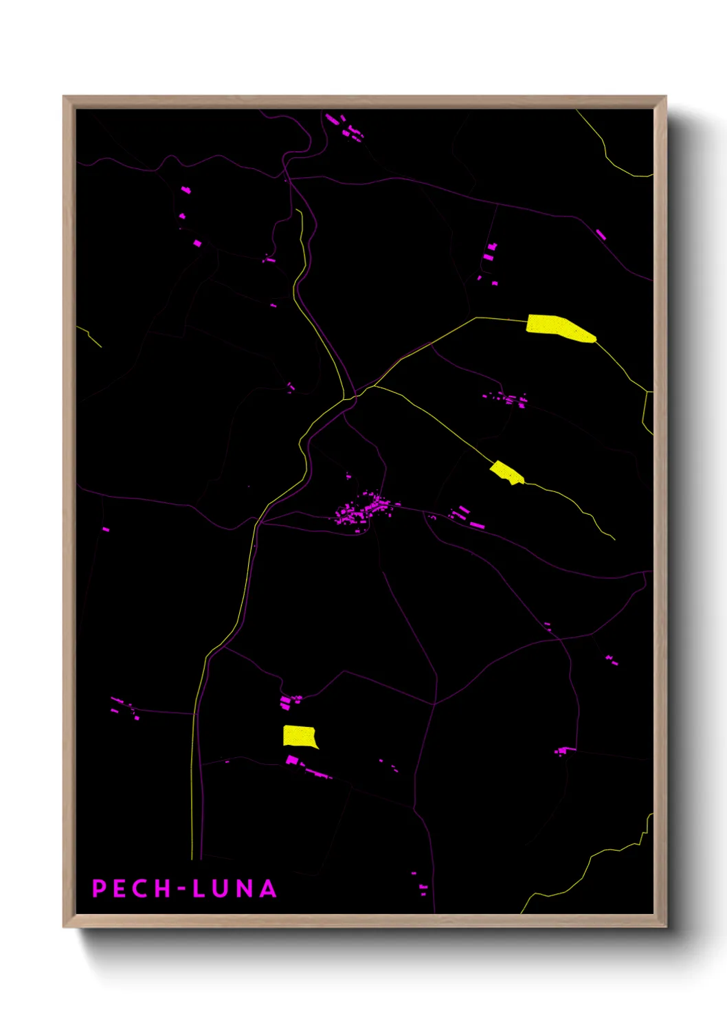 Une affiche de carte sur Pech-Luna