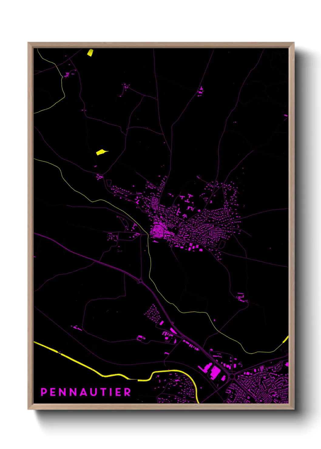 Une affiche de carte sur Pennautier