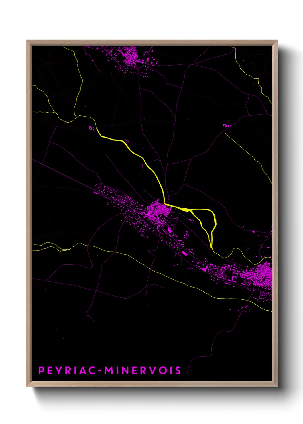 Un poster cartePeyriac-Minervois