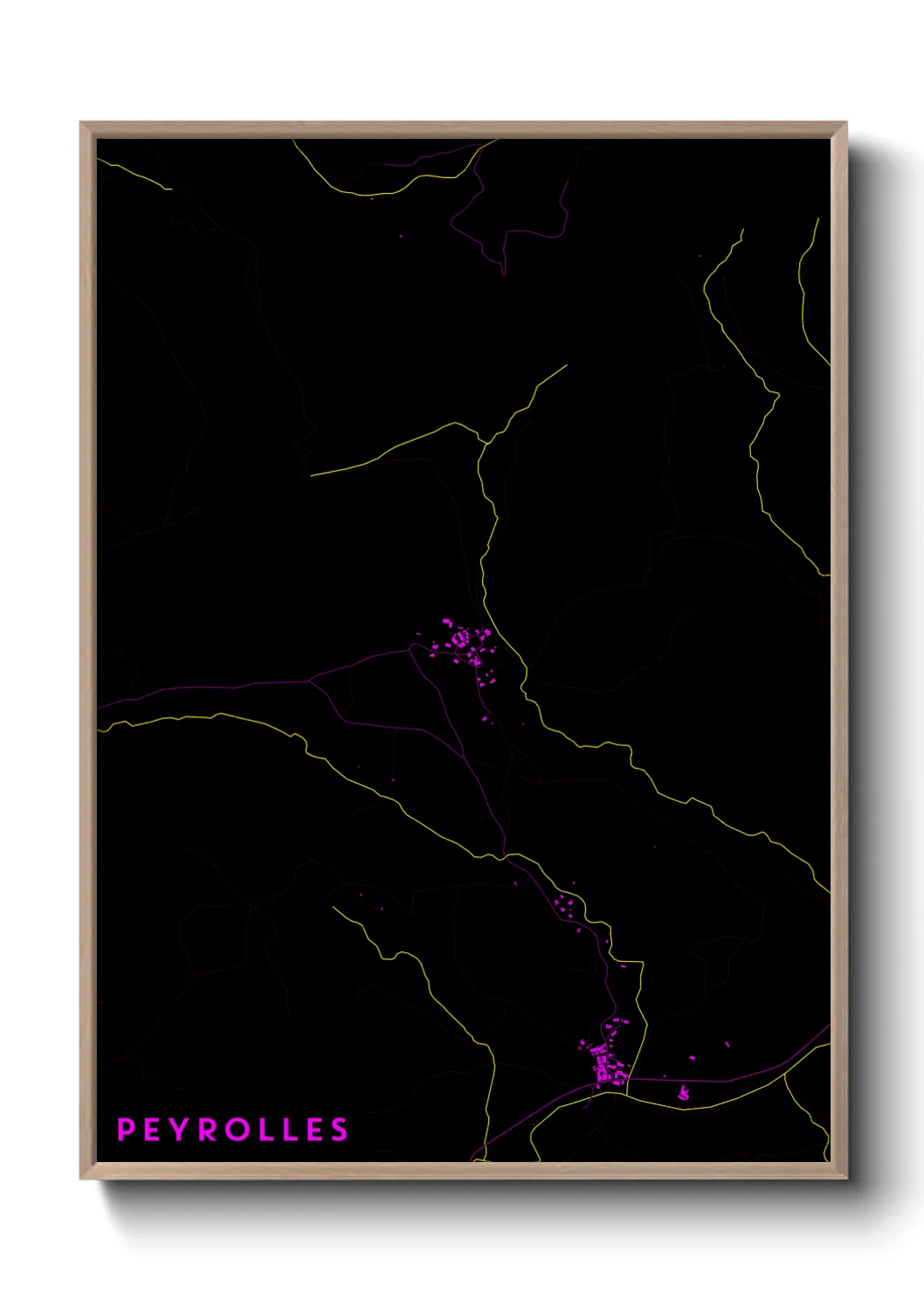 Une affiche de carte sur Peyrolles
