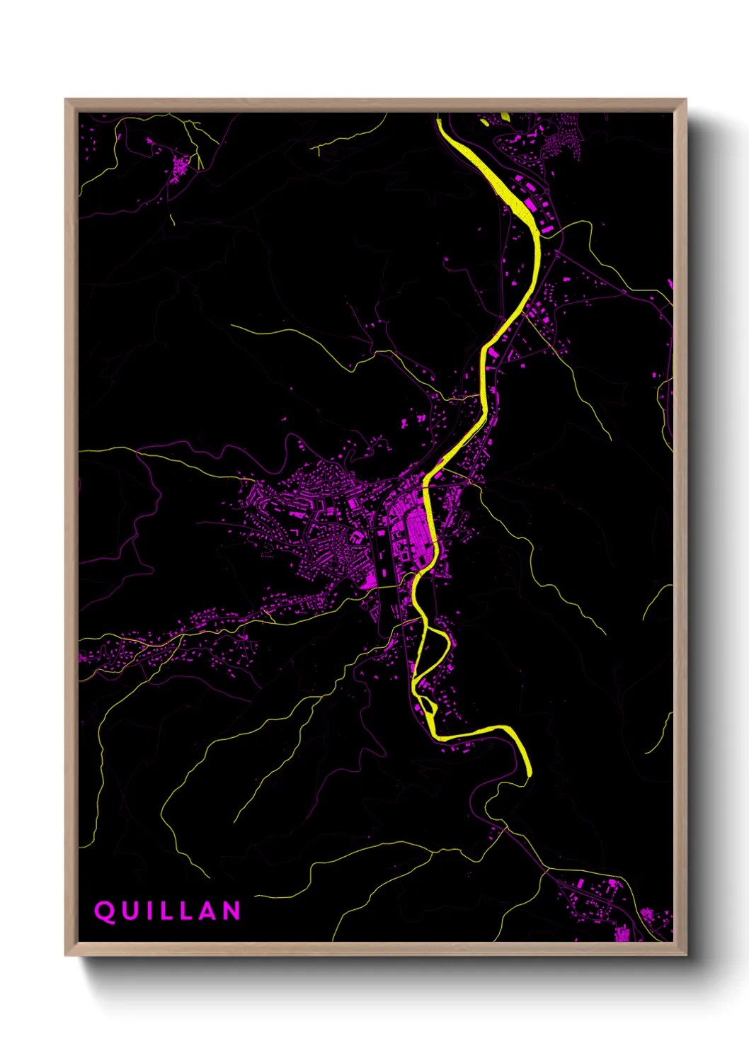 Une affiche de carte sur Quillan