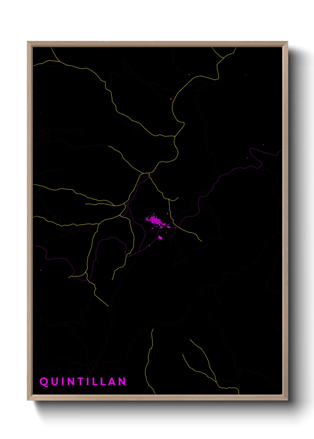 Une affiche de carte sur Quintillan