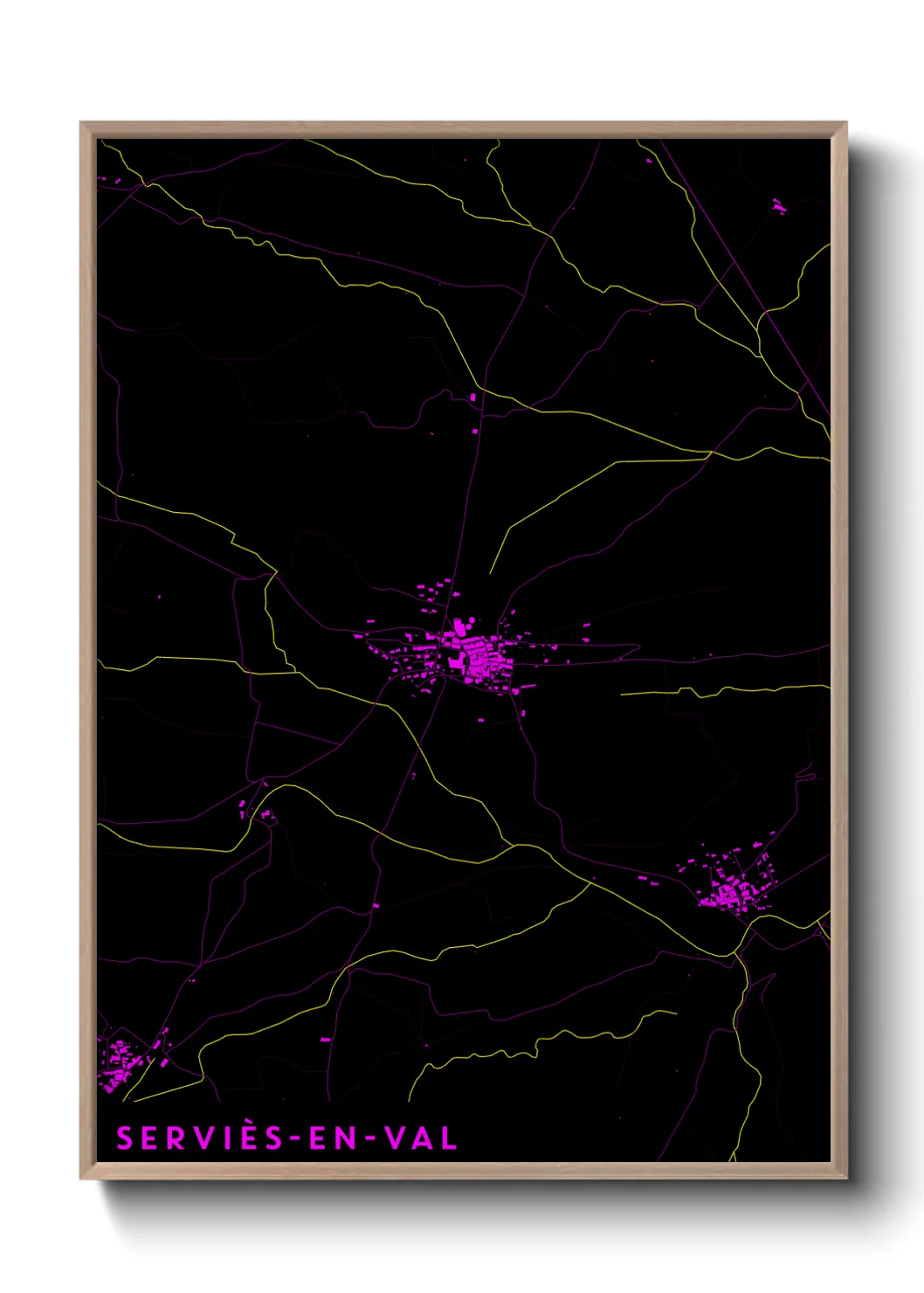 Une affiche de carte sur Serviès-en-Val