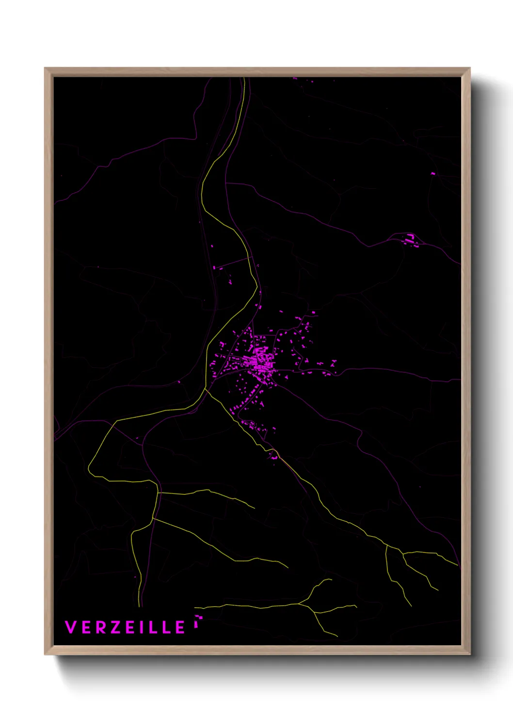 Une affiche de carte sur Verzeille