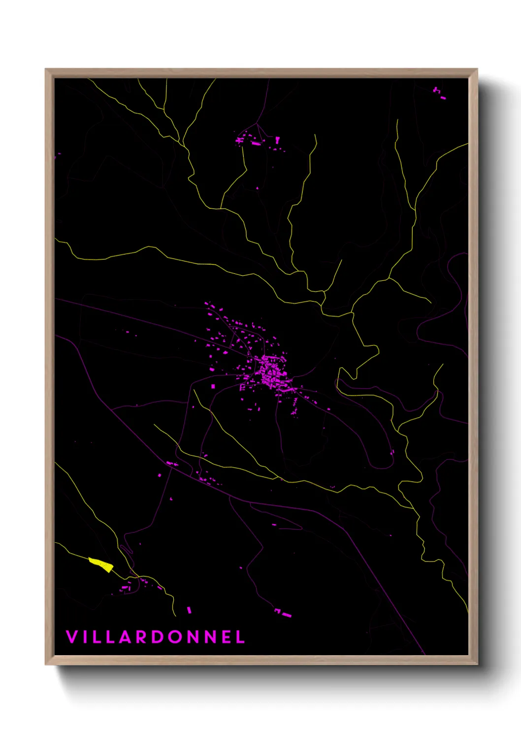 Une affiche de carte sur Villardonnel