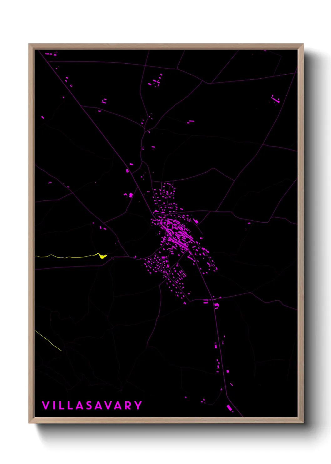 Une affiche de carte sur Villasavary