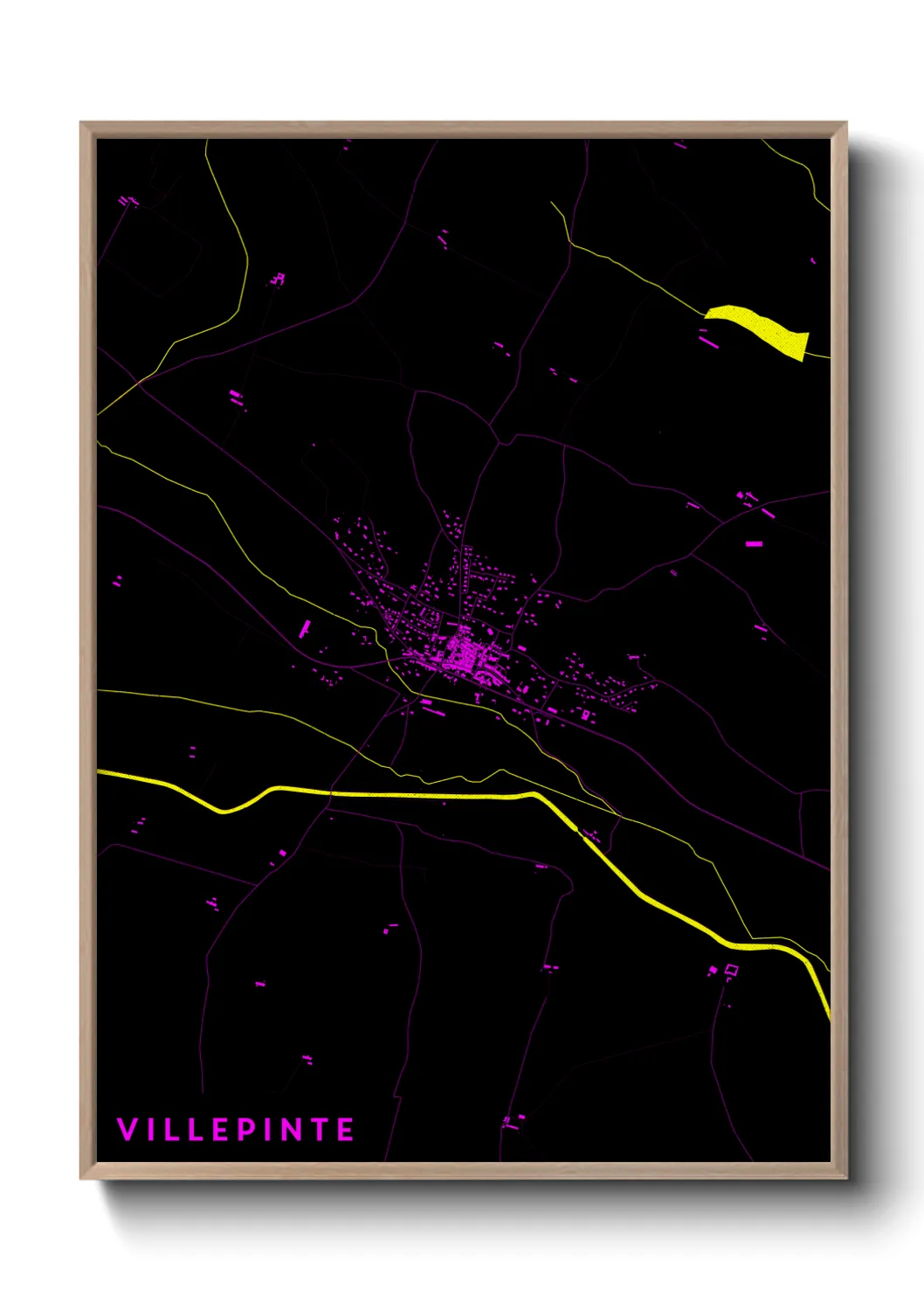 Une affiche de carte sur Villepinte