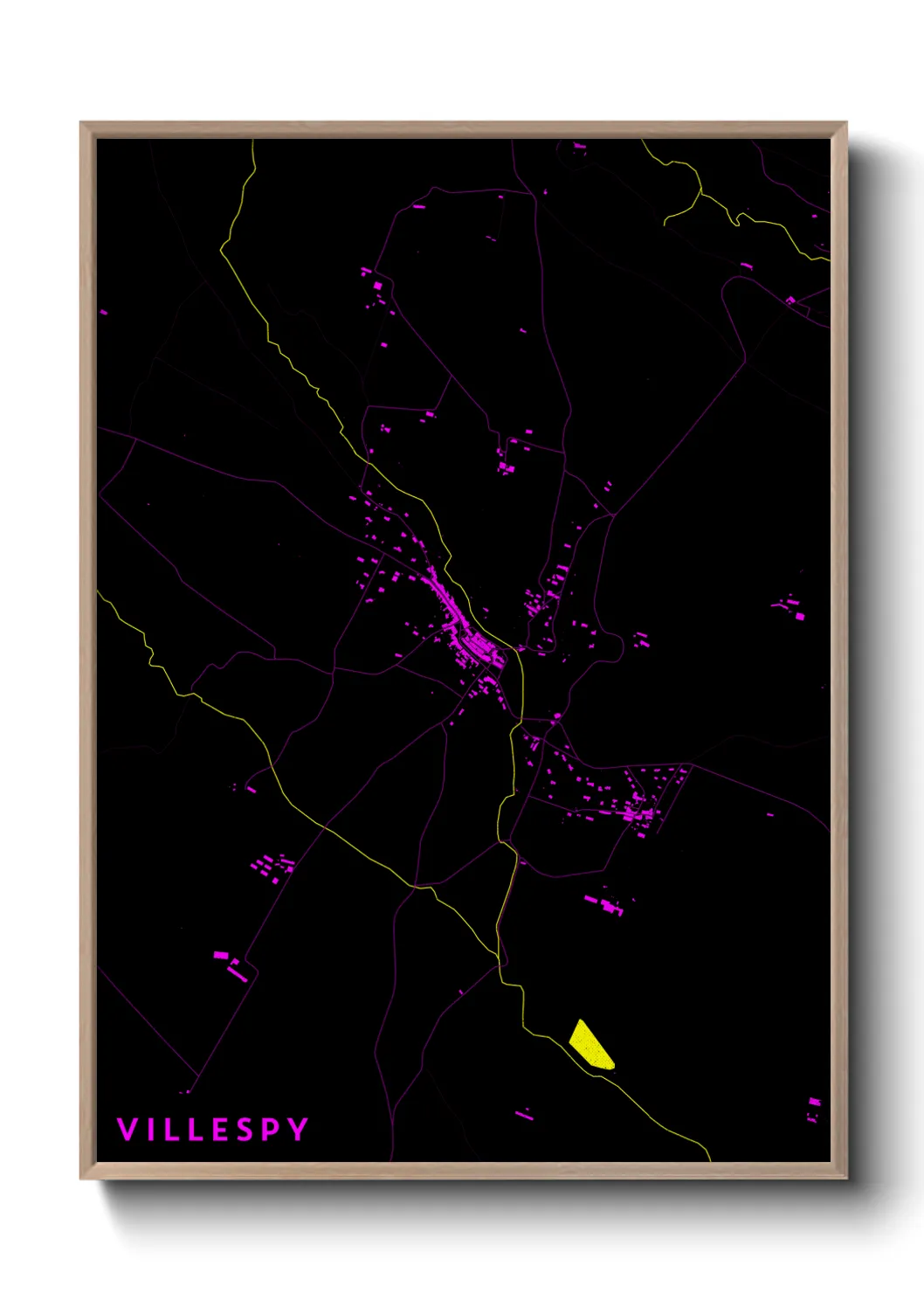 Une affiche de carte sur Villespy
