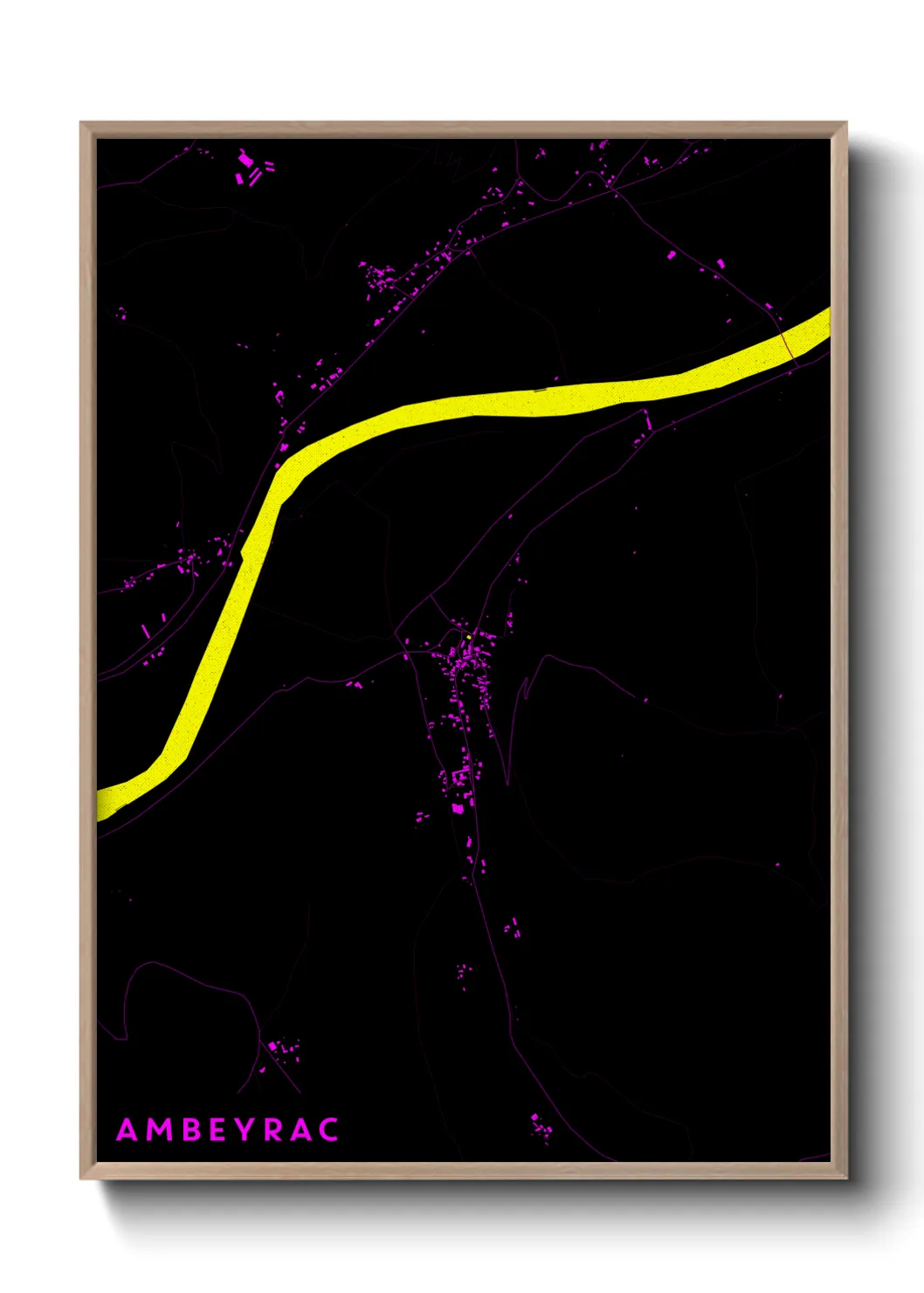 Une affiche de carte sur Ambeyrac